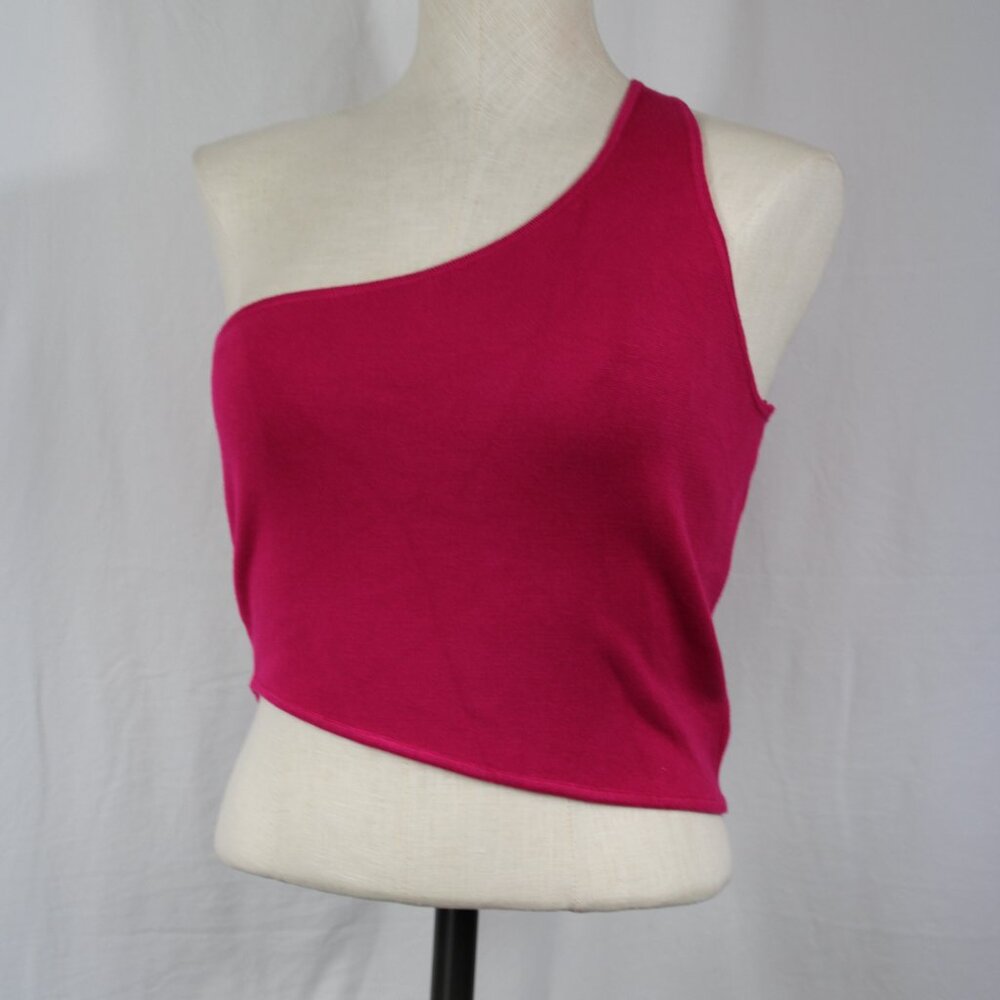 House of Harlow 1960 Hot Pink One Shoulder Top Size M NEW Boho Classic Festival